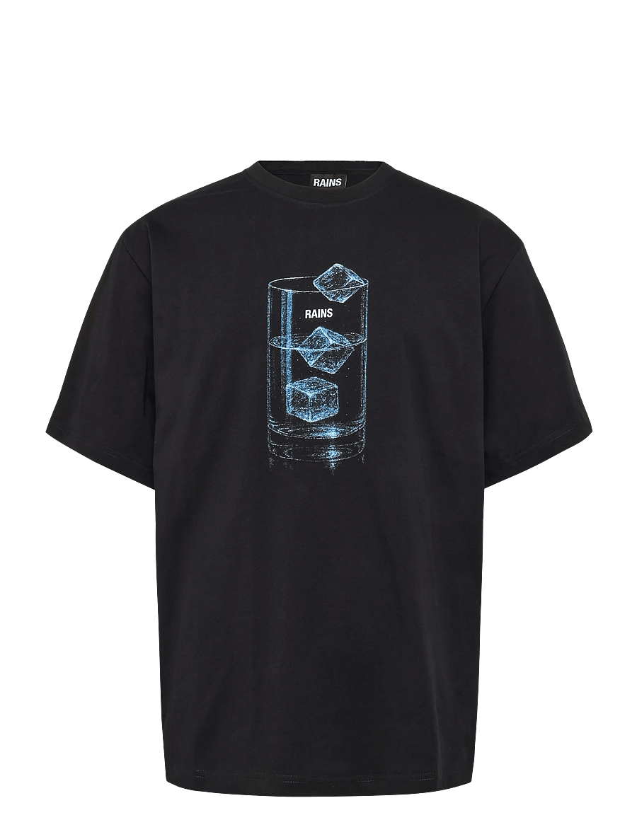 Rains - Classic T-shirt Cubes - kurzärmelige t-shirts - black - 0