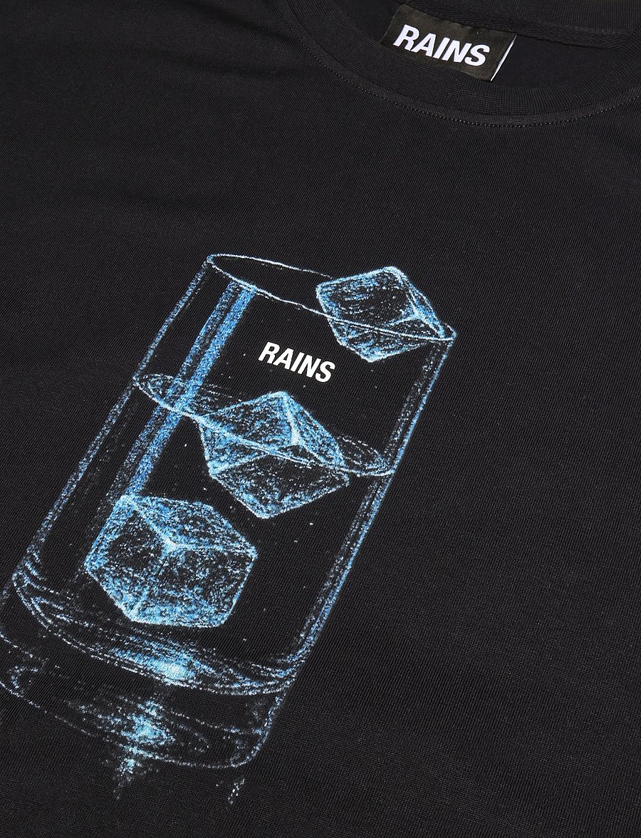 Rains - Classic T-shirt Cubes - kurzärmelige t-shirts - black - 2