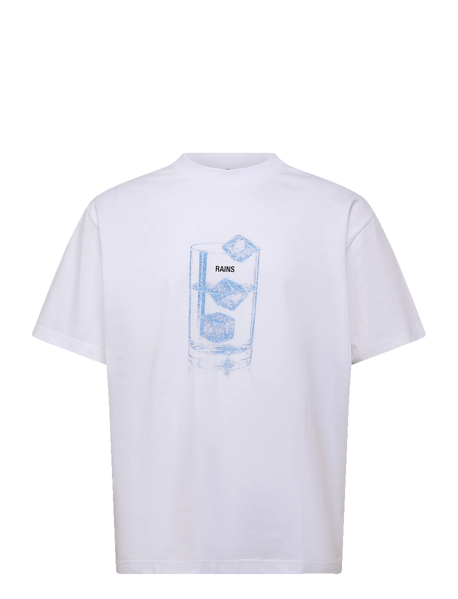 Rains - Classic T-shirt Cubes - kurzärmelige t-shirts - white - 0
