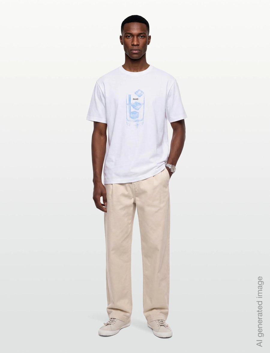 Rains - Classic T-shirt Cubes - lühikeste varrukatega t-särgid - white - 0