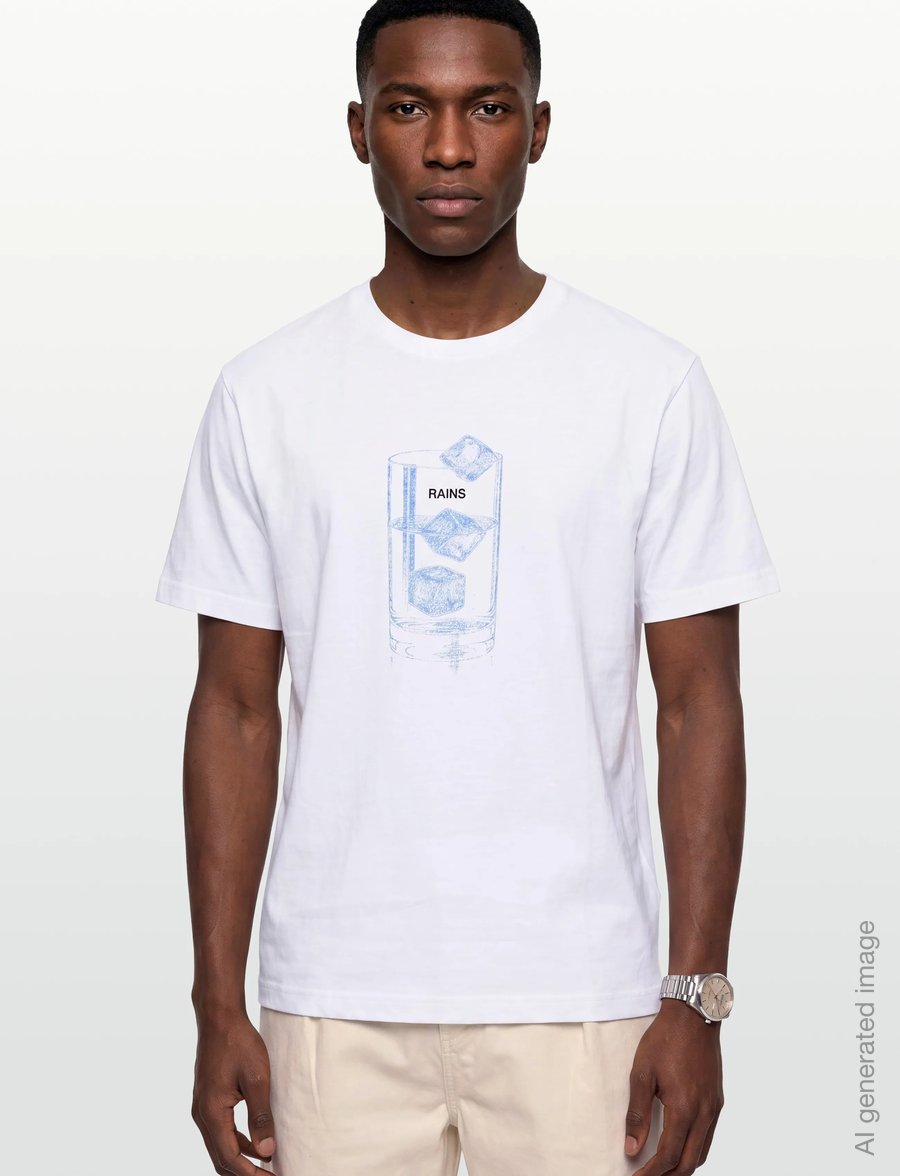 Rains - Classic T-shirt Cubes - lühikeste varrukatega t-särgid - white - 3