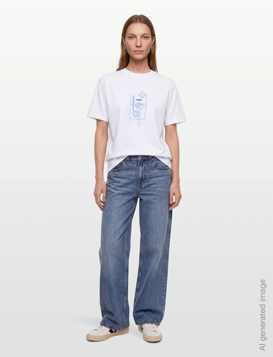 Rains - Classic T-shirt Cubes - lühikeste varrukatega t-särgid - white - 4