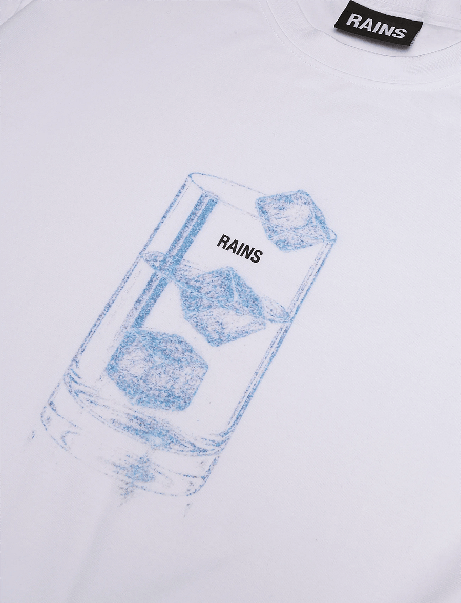 Rains - Classic T-shirt Cubes - kurzärmelige t-shirts - white - 2