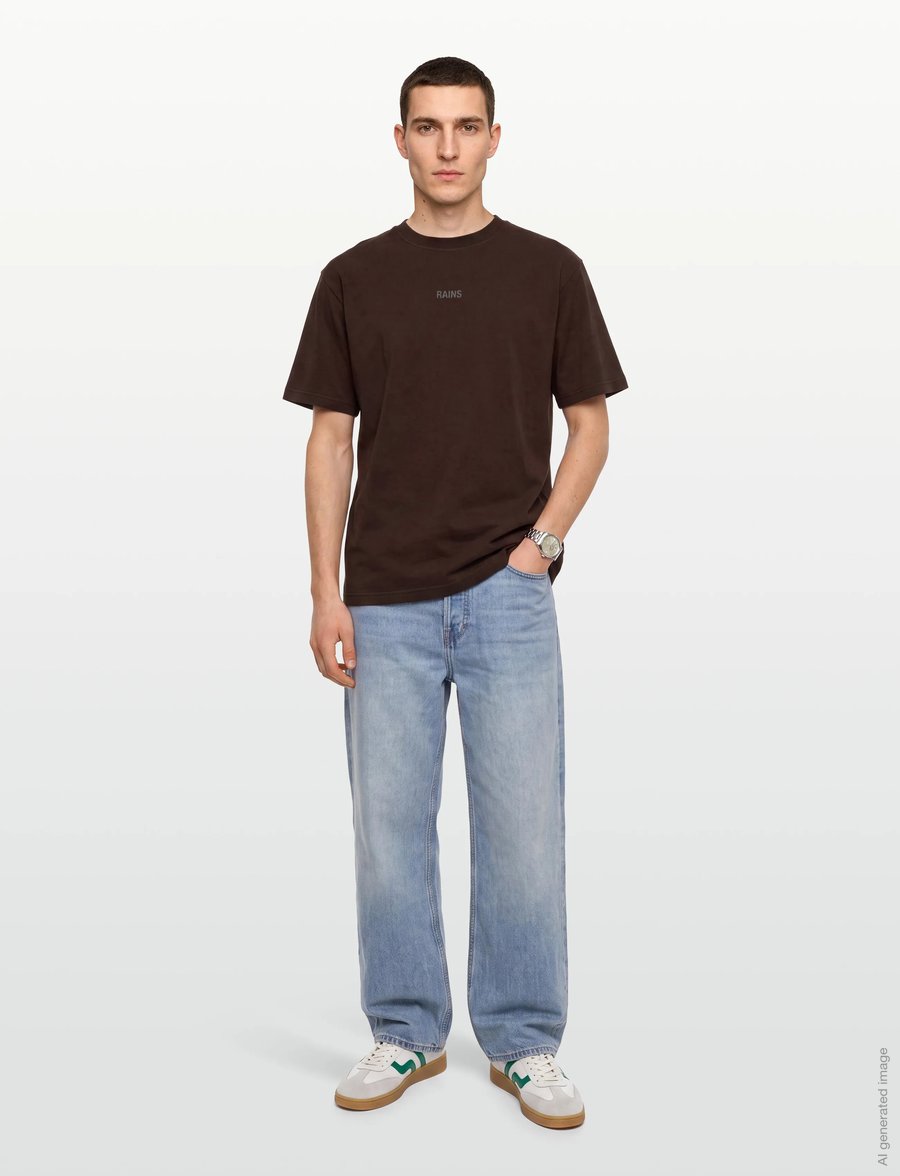 Rains - Classic T-shirt Rains - kortærmede t-shirts - bark - 0