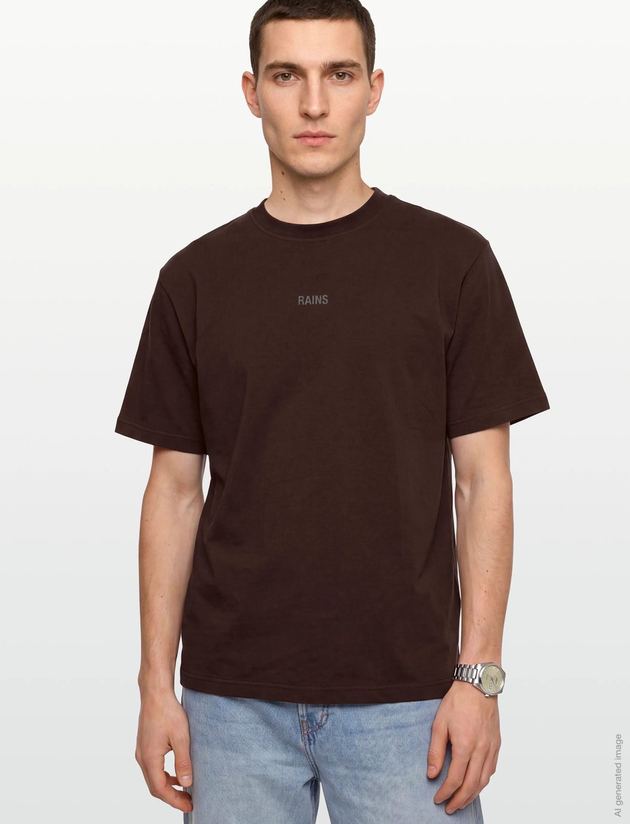 Rains - Classic T-shirt Rains - kortærmede t-shirts - bark - 3