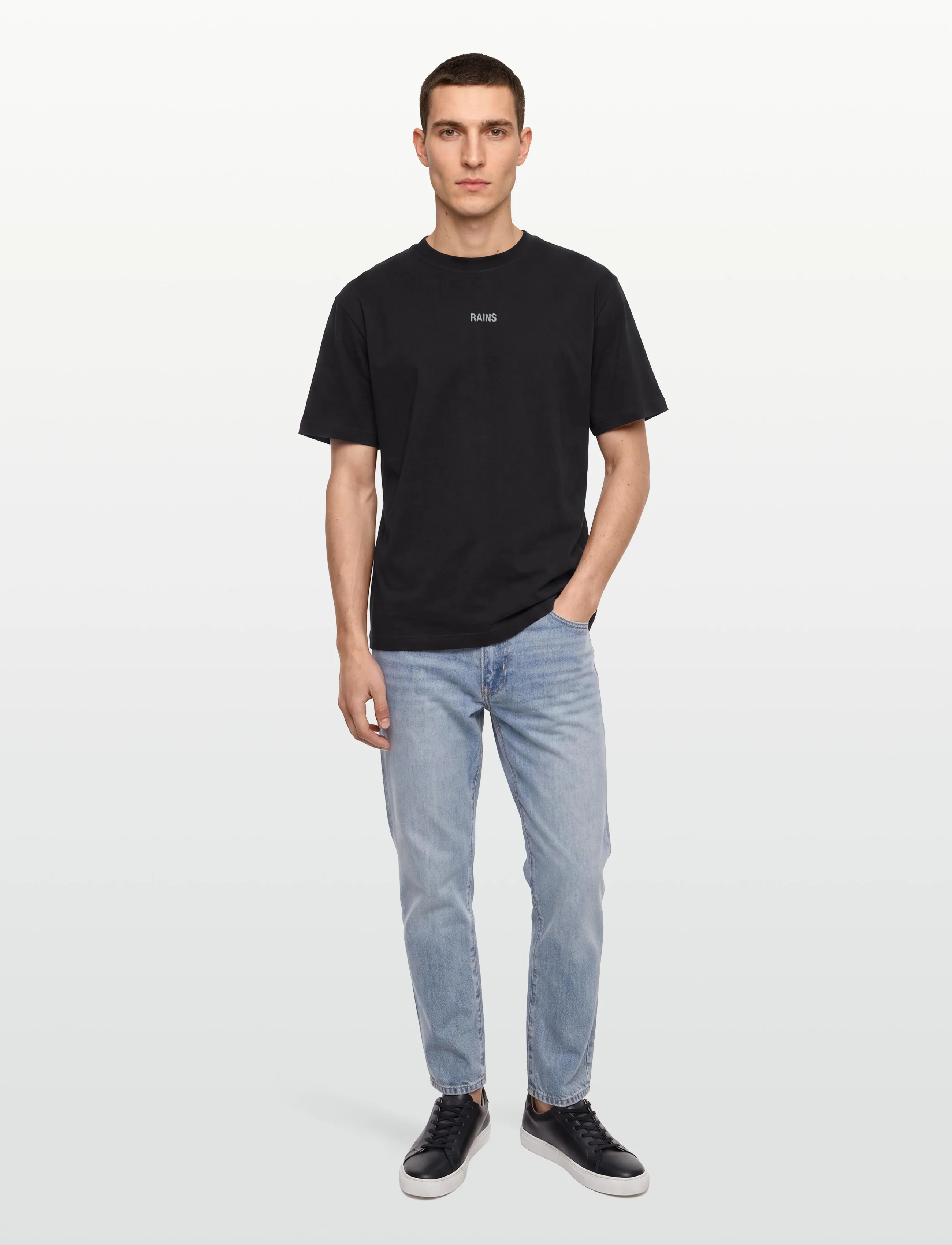 Rains Classic T-Shirt Rains, M, Black, T-Shirts > Kortærmede, Herre