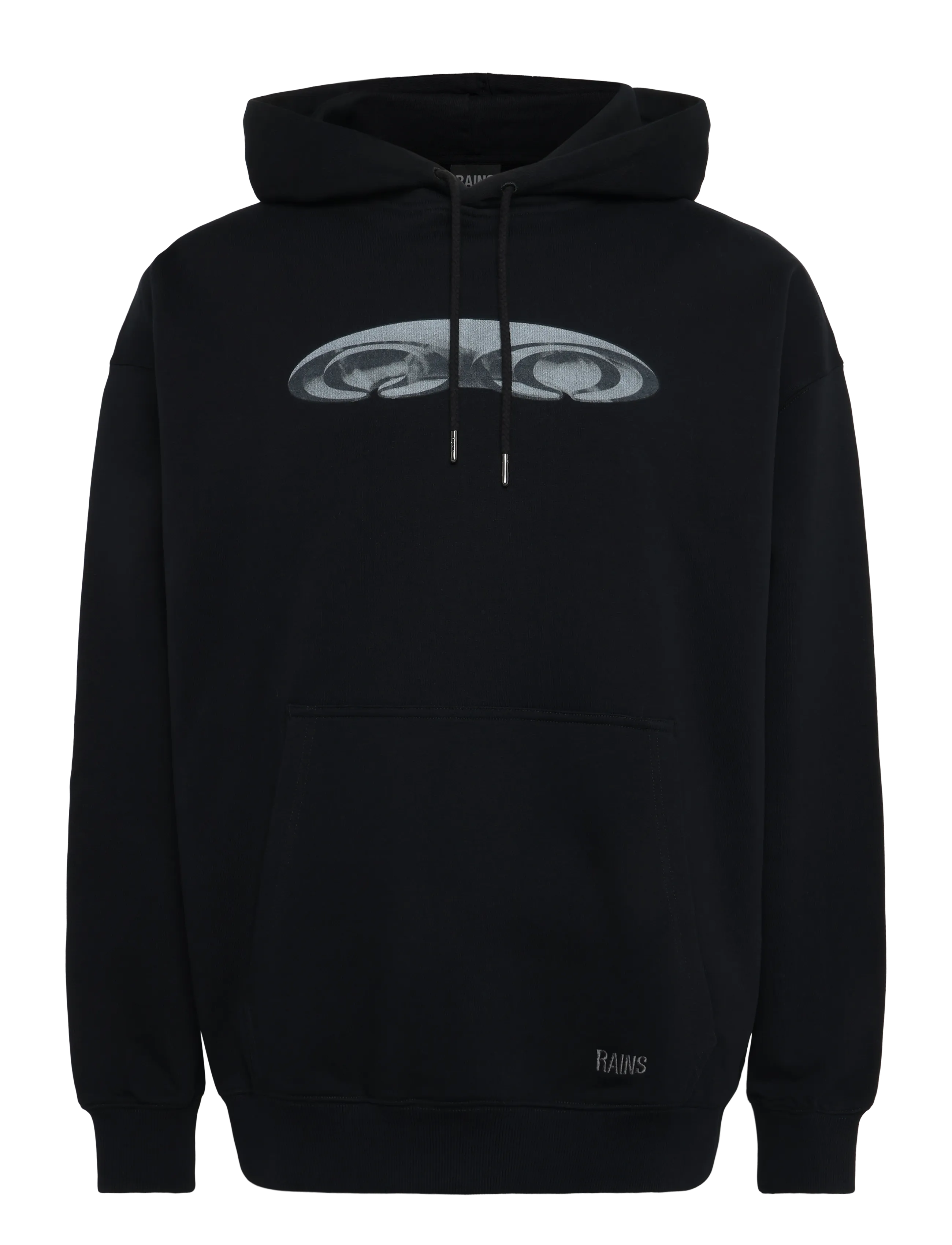 Rains Classic Hoodie Splash 3D - Kollektsioonid - BLACK / black