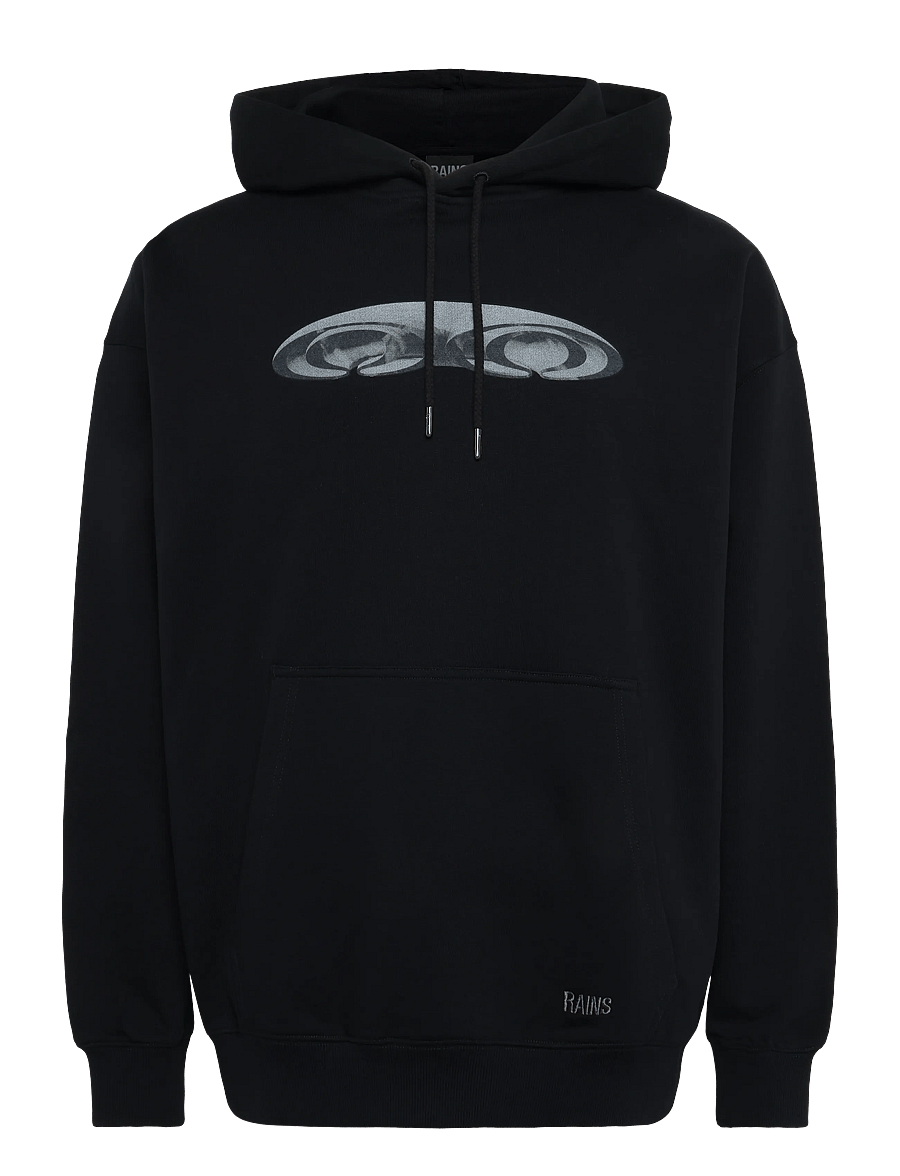 Rains - Classic Hoodie Splash 3D - kapuzenpullover - black - 0