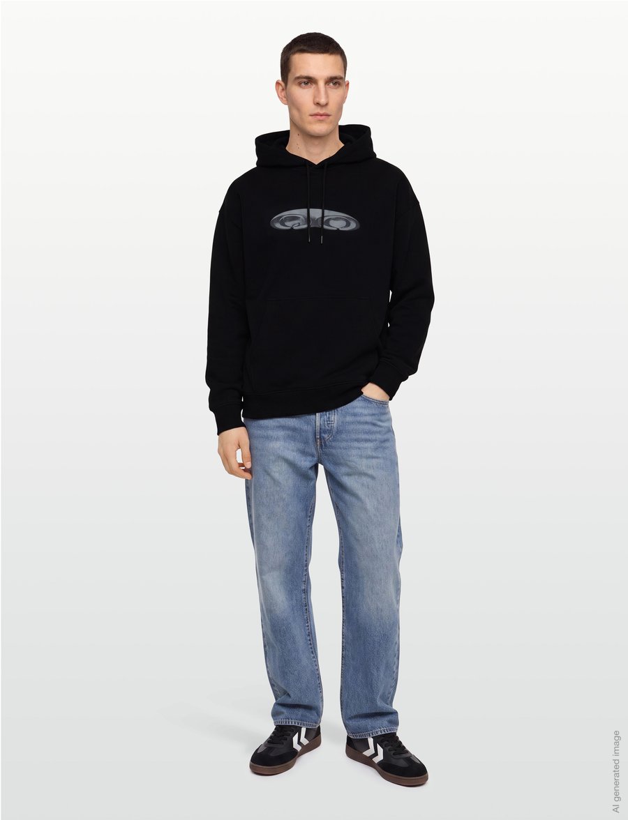 Rains - Classic Hoodie Splash 3D - hættetrøjer - black - 0