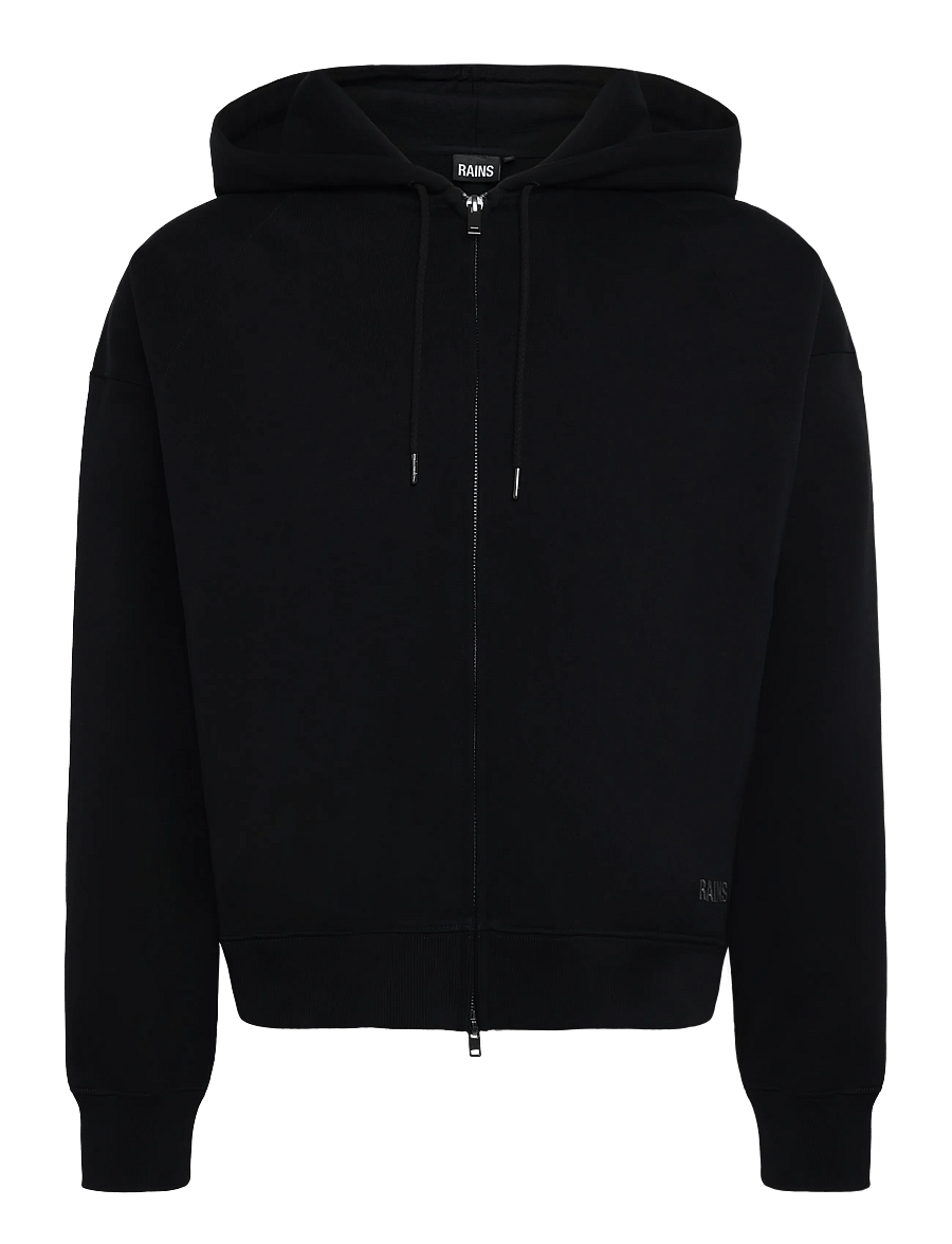 Rains - Classic Zip Hoodie Splash 3D - black - 0