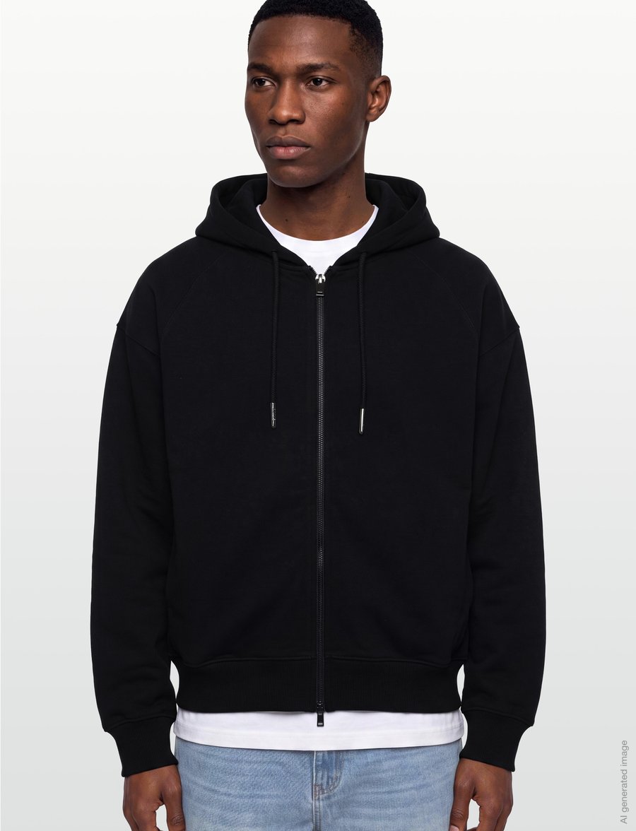 Rains - Classic Zip Hoodie Splash 3D - hættetrøjer - black - 3