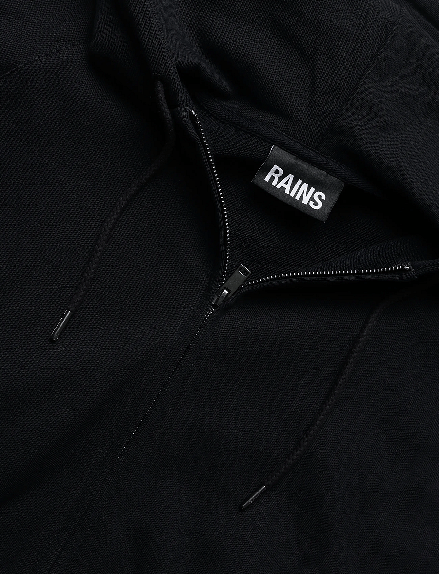 Rains - Classic Zip Hoodie Splash 3D - black - 2