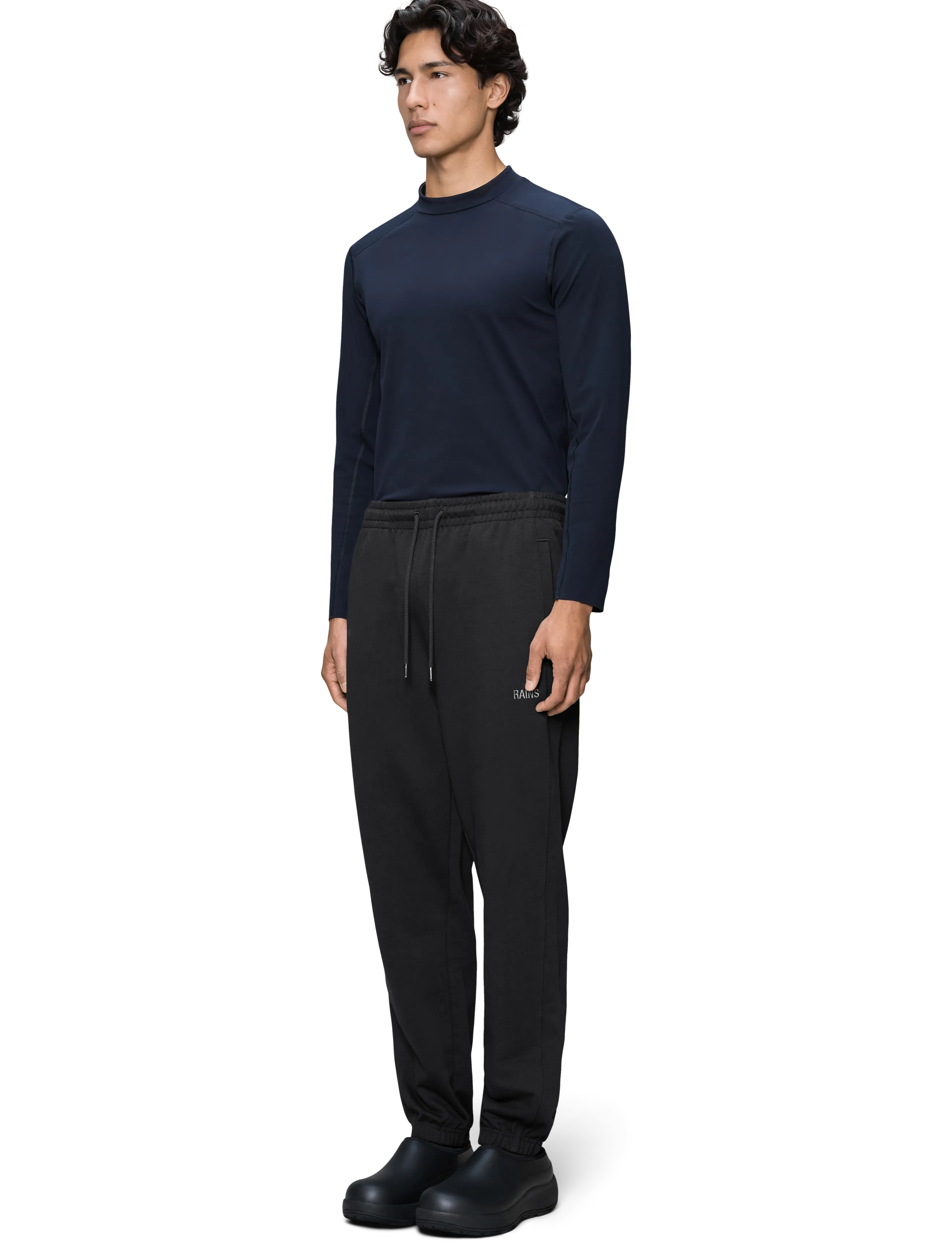 Rains - Classic Cuff Pants Splash 3D - osta olukorra järgi - black - 4