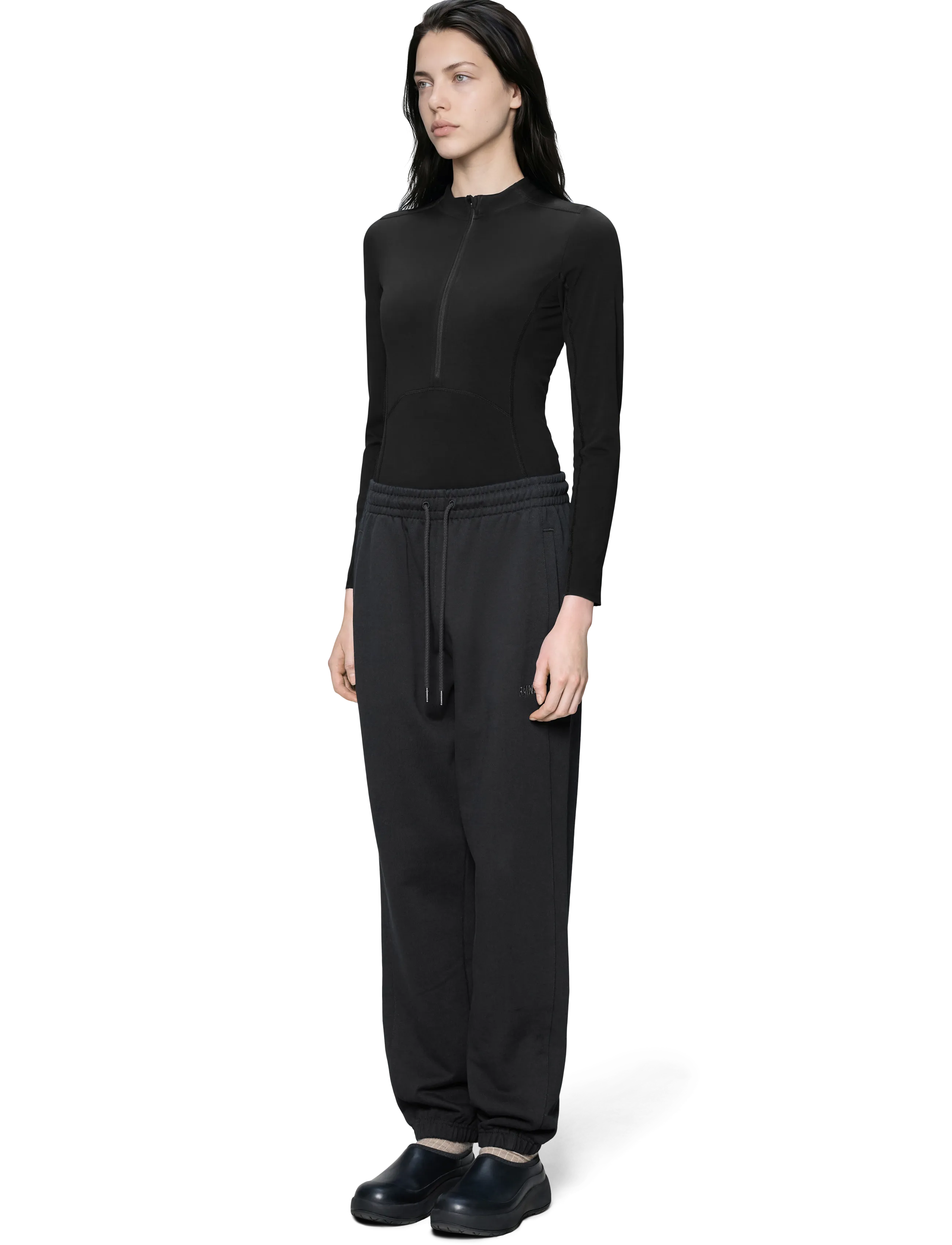 Rains Classic Cuff Pants Splash 3D - Tänavastiil - BLACK / black