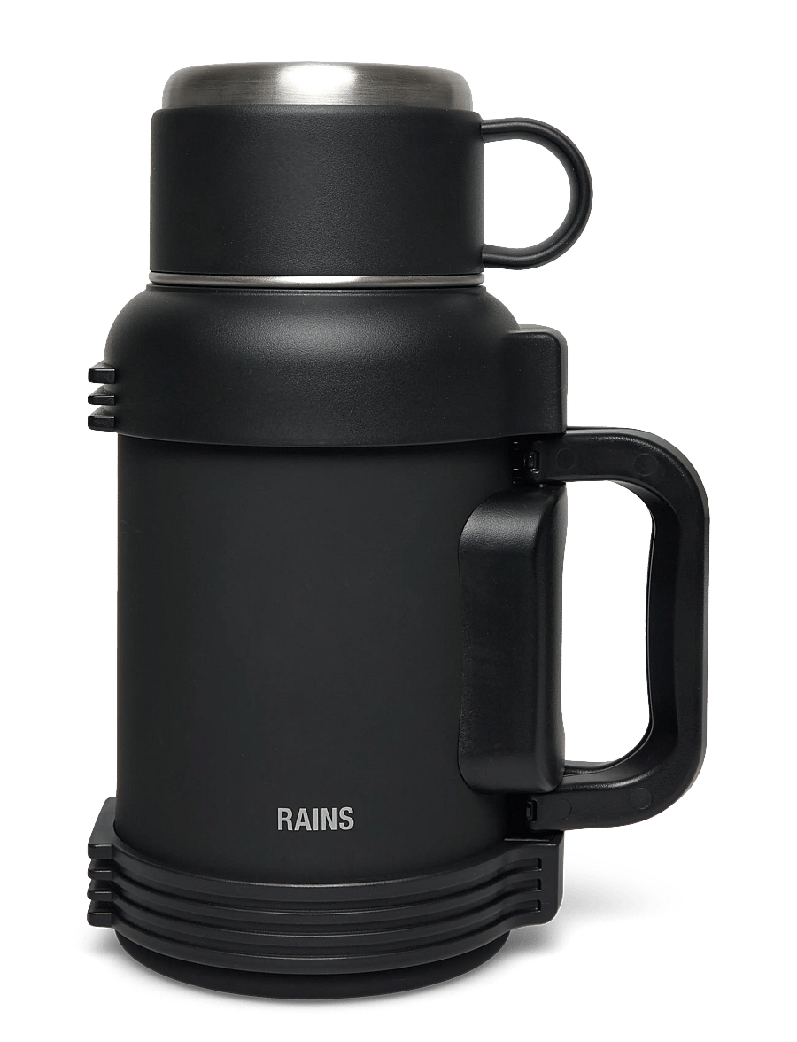 Rains - Stainless Steel Tumbler Vacuum Flask 1300ml - thermosflaschen - black - 0