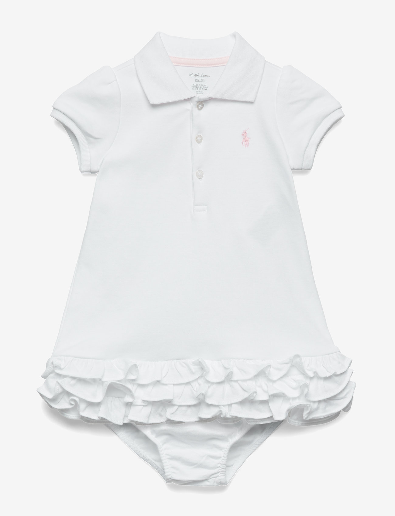 Ralph Lauren Baby - Ruffled Polo Dress & Bloomer - white - 0