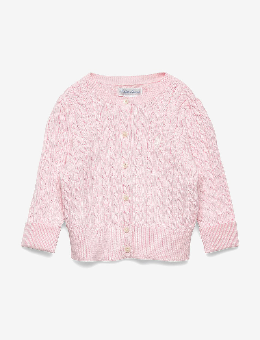 Ralph Lauren Baby - Mini-Cable Cotton Cardigan - kardiganid - hint of pink - 0