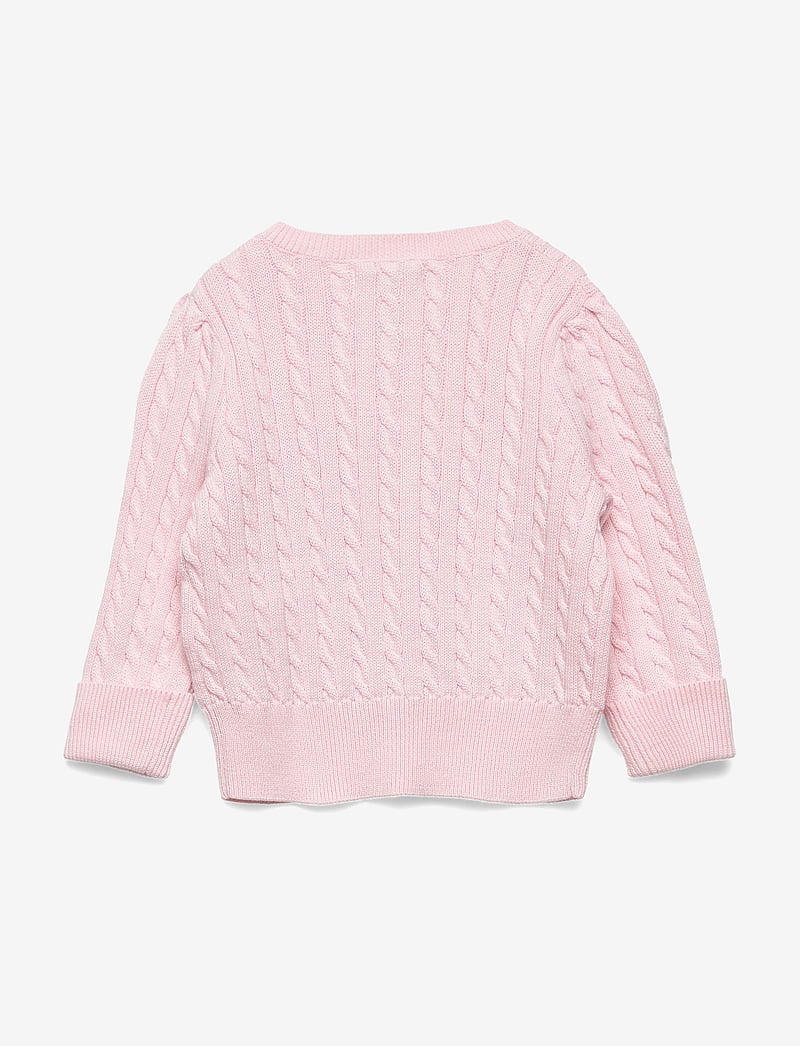 Ralph Lauren Baby - Mini-Cable Cotton Cardigan - koftor - hint of pink - 1
