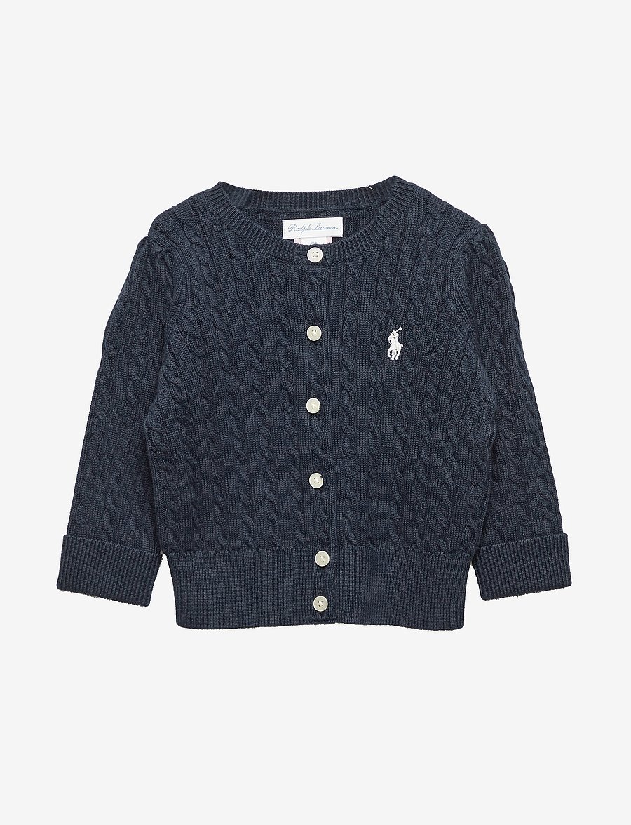 Ralph Lauren Baby - Mini-Cable Cotton Cardigan - kardiganid - hunter navy - 0