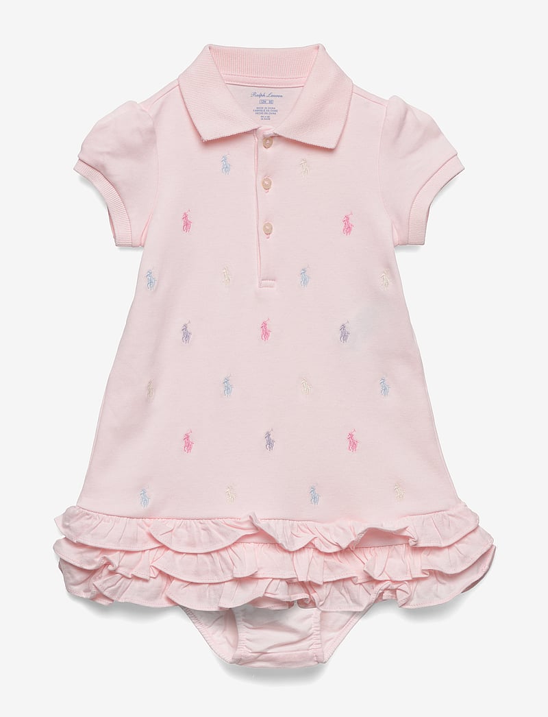 Ralph Lauren Baby - Ruffled Polo Dress & Bloomer - klänningar - delicate pink - 0