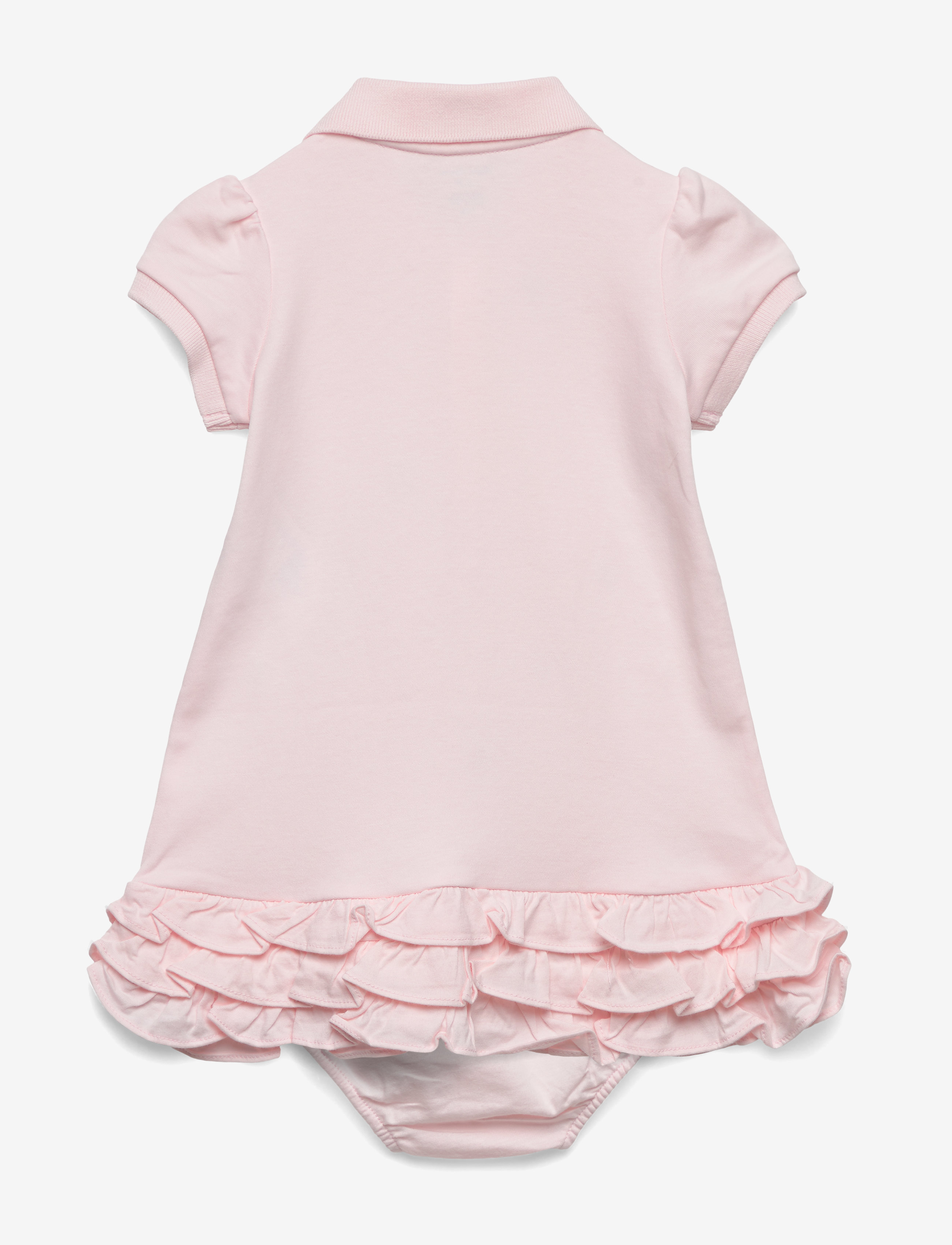 Ralph Lauren Baby - INTERLOCK-SCHIFFLI-DR-KNT - kortärmade babyklänningar - delicate pink - 1