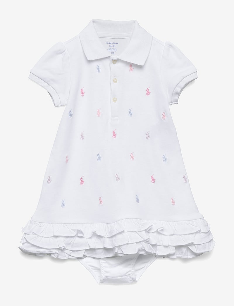 Ralph Lauren Baby - Ruffled Polo Dress & Bloomer - kleider - white - 0