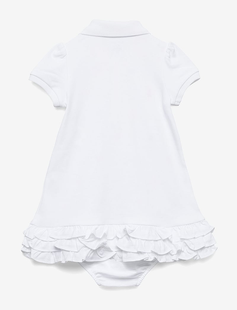 Ralph Lauren Baby - Ruffled Polo Dress & Bloomer - kleider - white - 1