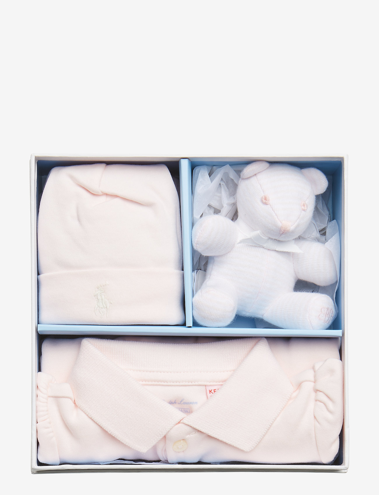 Ralph Lauren Baby - Polo Coverall, Hat & Bear Set - delicate pink - 0