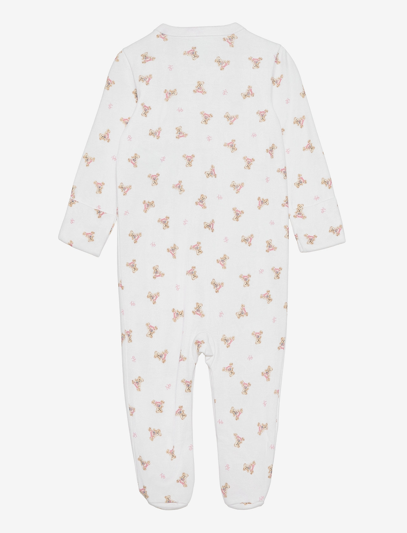 Ralph Lauren Baby - BEAR COVRALL-ONE PIECE-COVERAL - långärmade bodysuits - white/pink/multi - 1