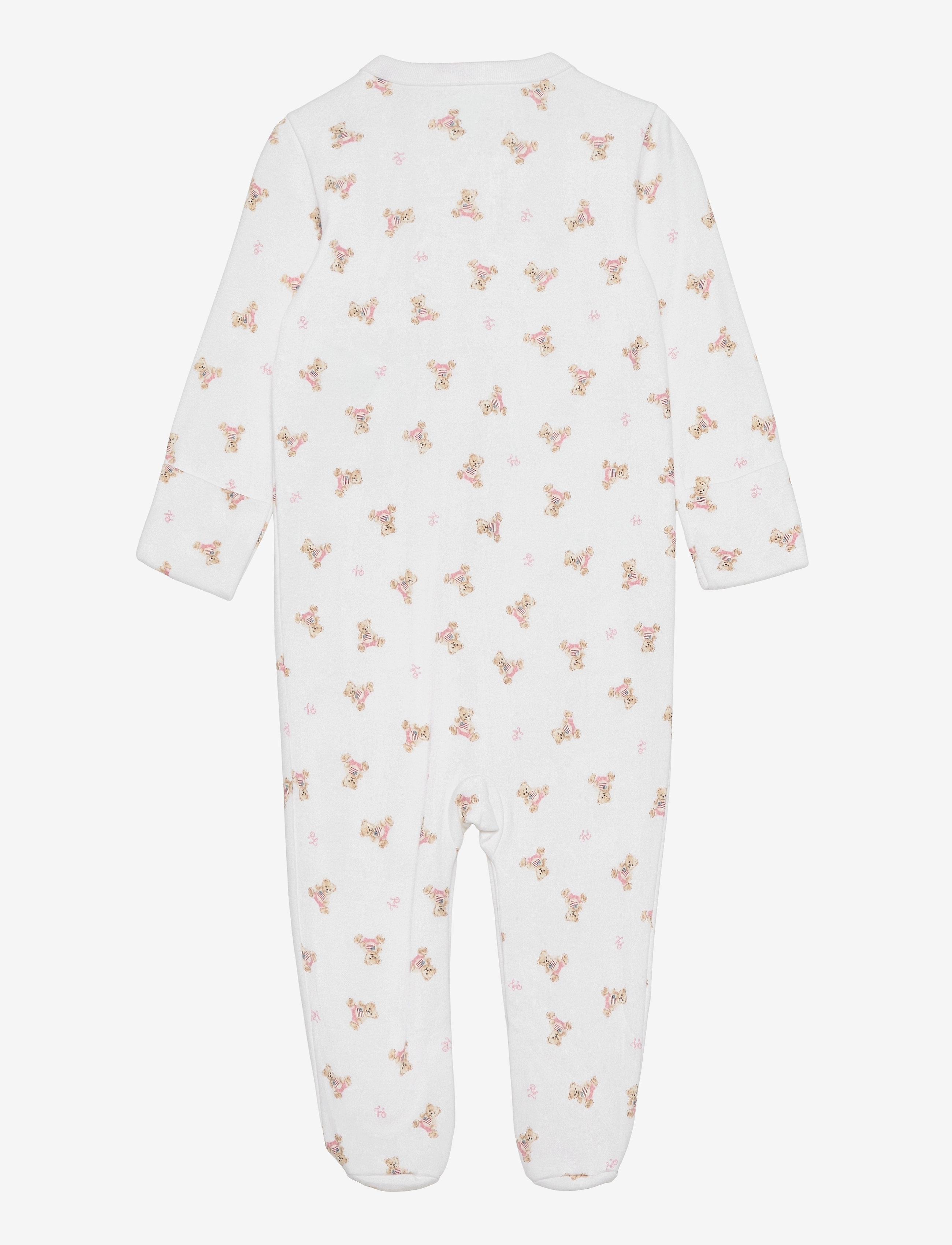 Ralph Lauren Baby - Polo Bear Cotton Coverall - pikkade varrukatega - white/pink/multi - 1