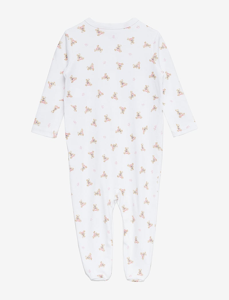 Ralph Lauren Baby - BEAR COVRALL-ONE PIECE-COVERAL - långärmade bodysuits - white/pink/multi - 2