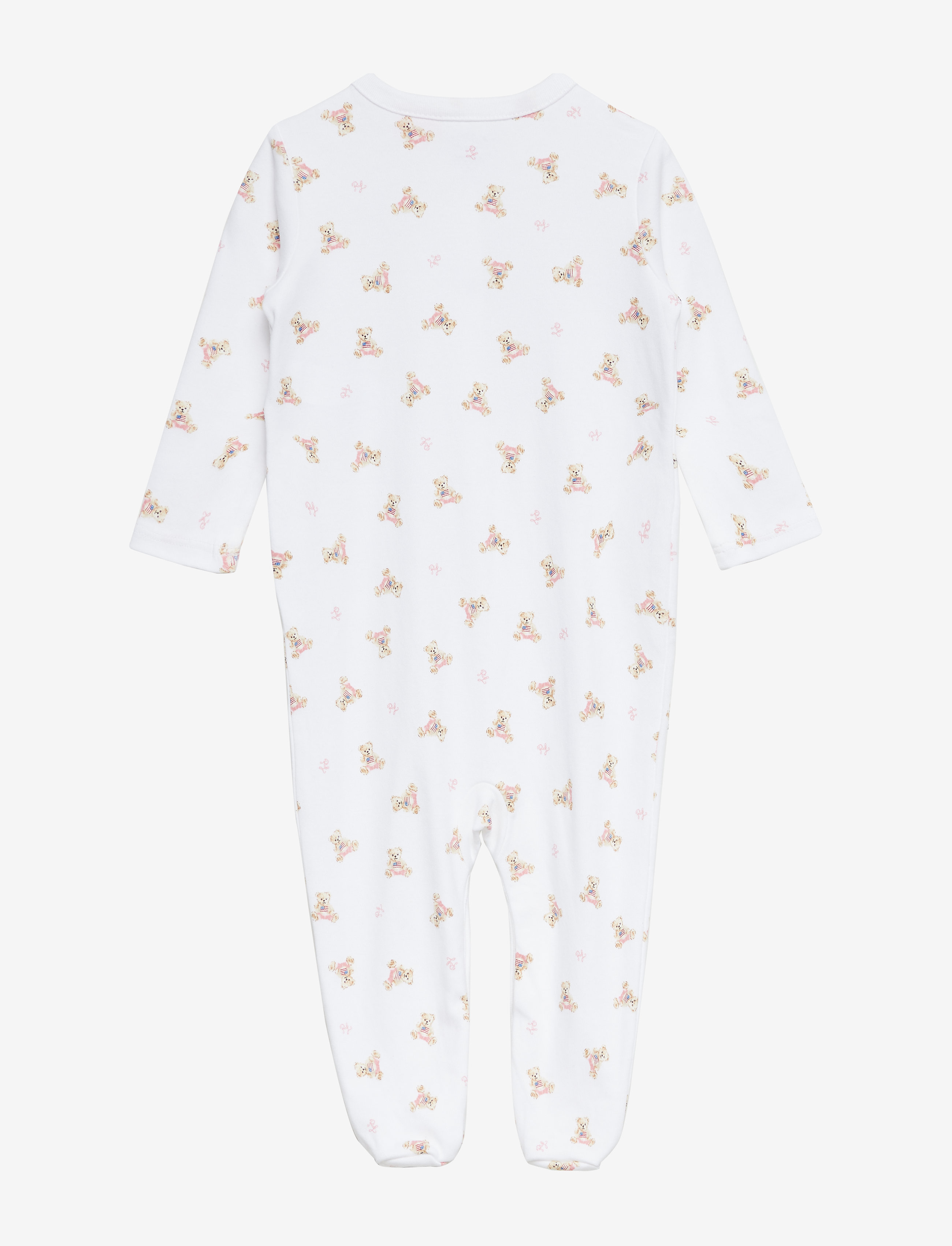 Ralph Lauren Baby - Polo Bear Cotton Coverall - pikkade varrukatega - white/pink/multi - 2