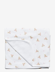 Polo Bear Cotton Blanket - WHITE/PINK/MULTI