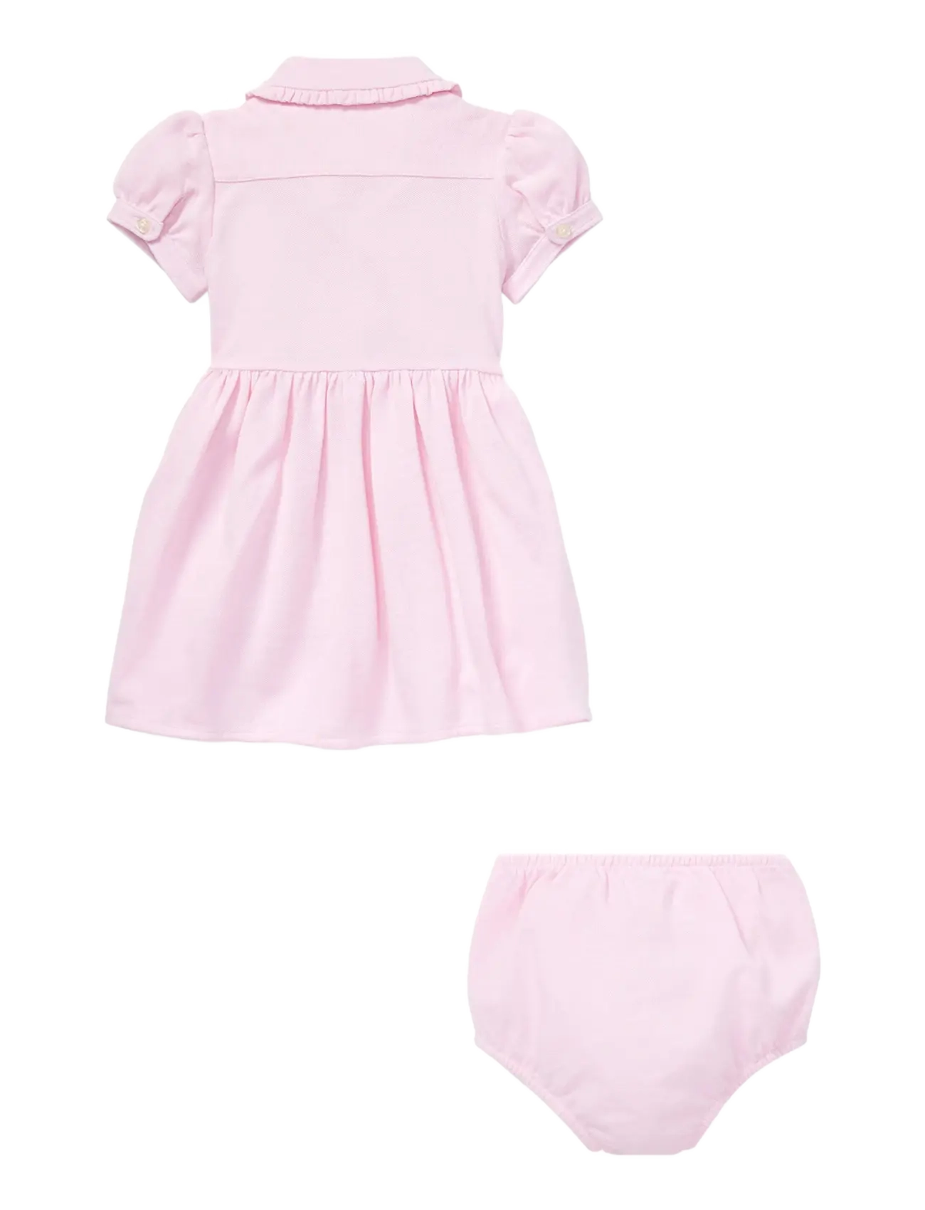 Ralph Lauren Baby - Knit Mesh Oxford Dress & Bloomer - carmel pink - 1