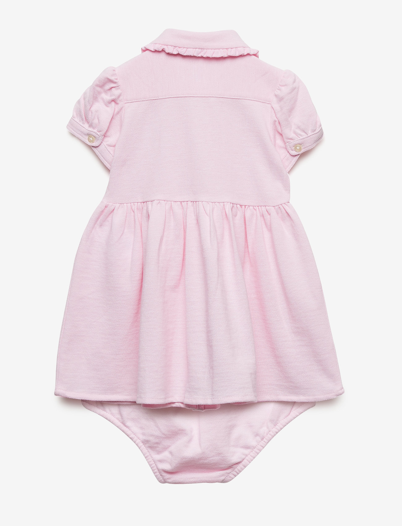Ralph Lauren Baby - Knit Mesh Oxford Dress & Bloomer - dresses - carmel pink - 1