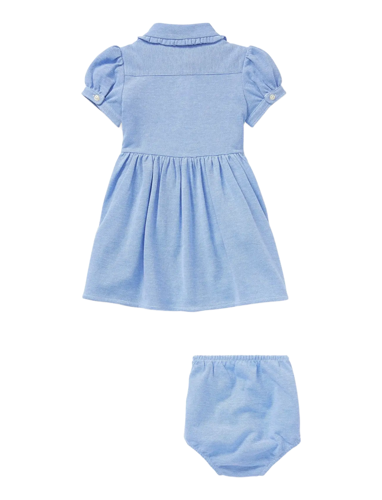 Ralph Lauren Baby - Knit Mesh Oxford Dress & Bloomer - harbor island blu - 1