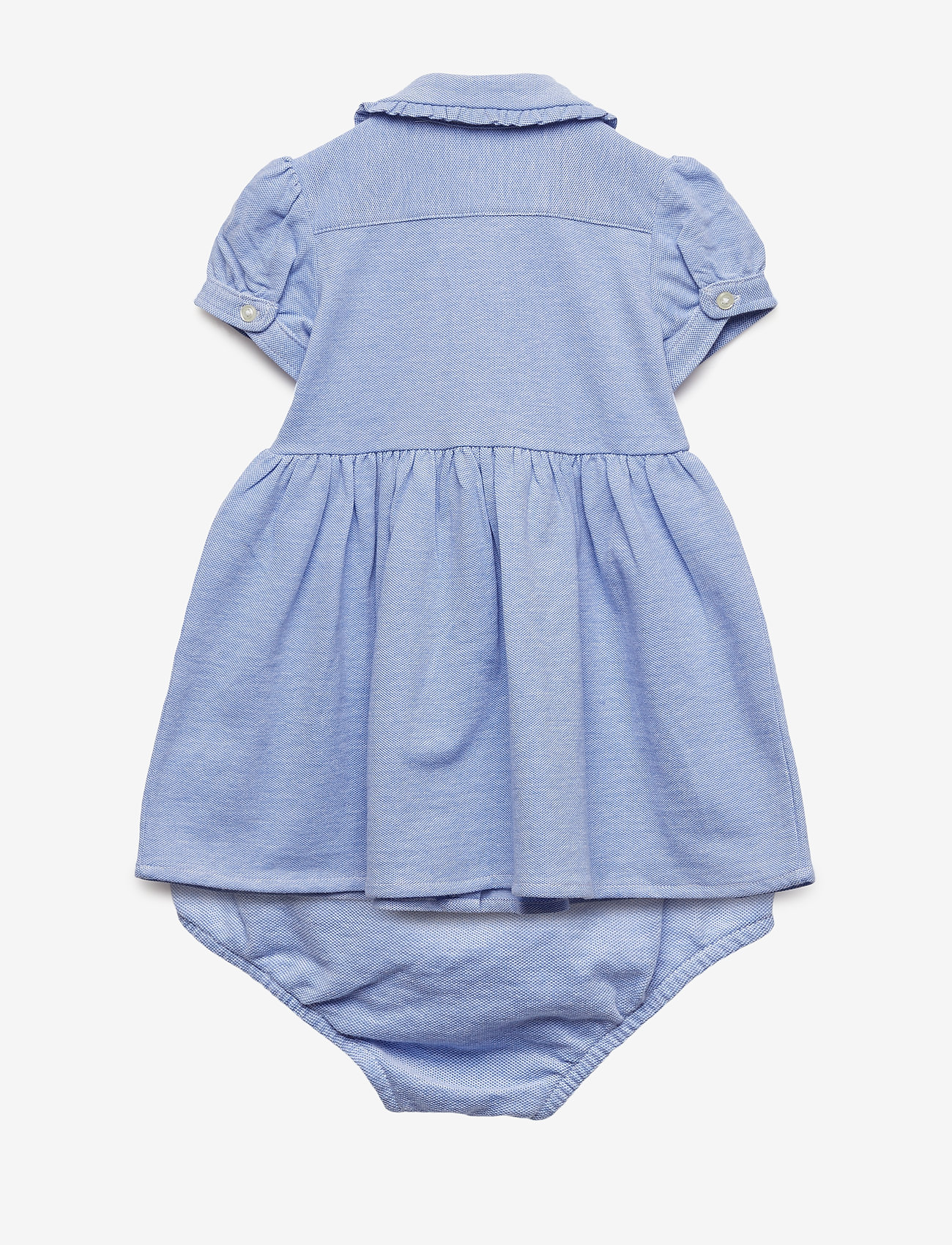 Ralph Lauren Baby - Knit Mesh Oxford Dress & Bloomer - klänningar - harbor island blu - 1