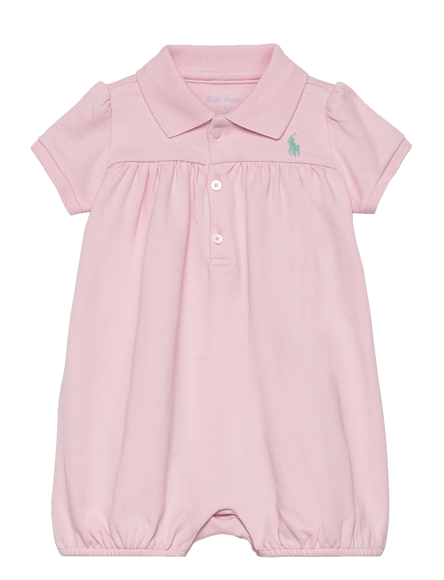 Ralph Lauren Baby - Cotton Interlock Bubble Shortall - hint of pink - 0