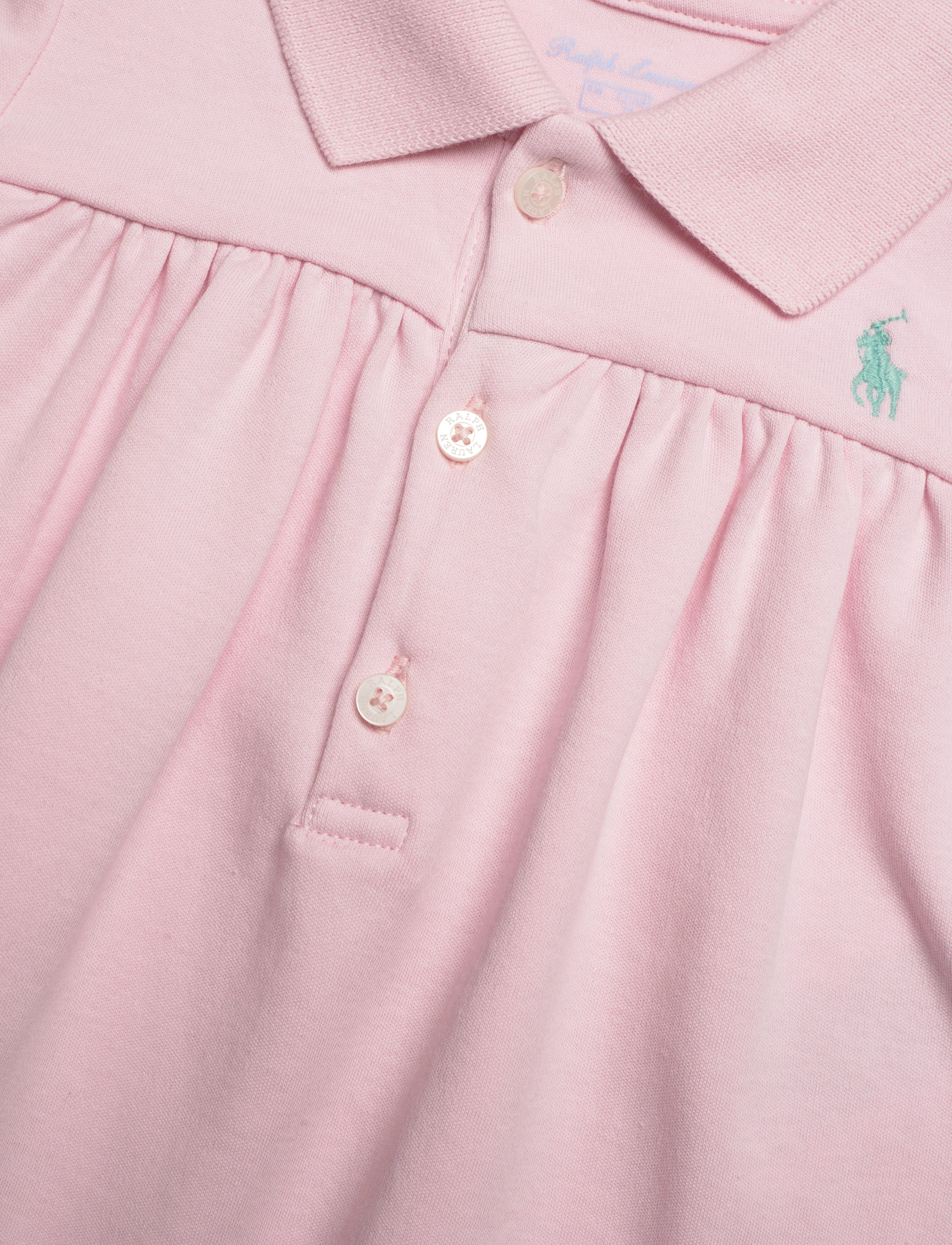 Ralph Lauren Baby - Cotton Interlock Bubble Shortall - hint of pink - 2