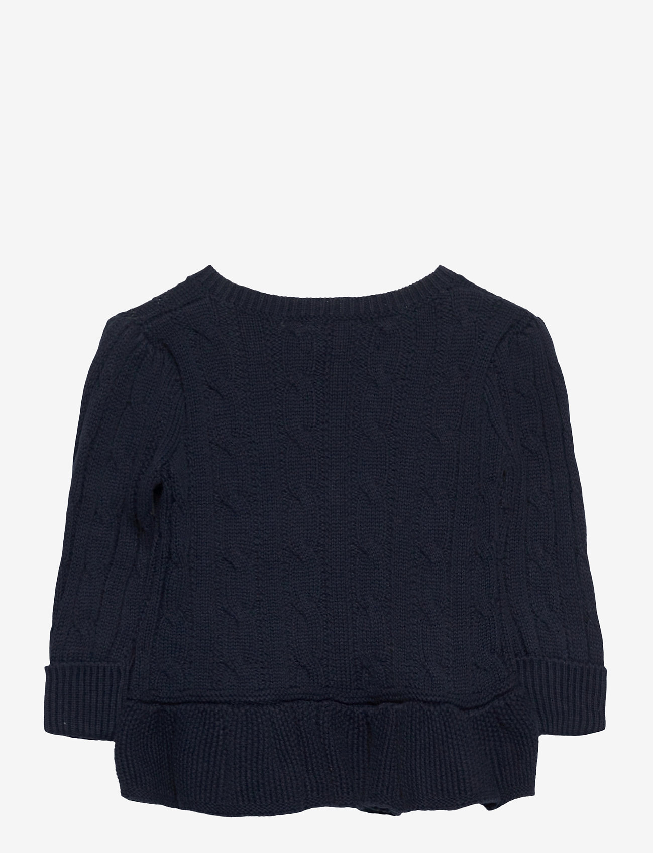 Ralph Lauren Baby - Cotton Peplum Cardigan - rl navy w  powder - 1
