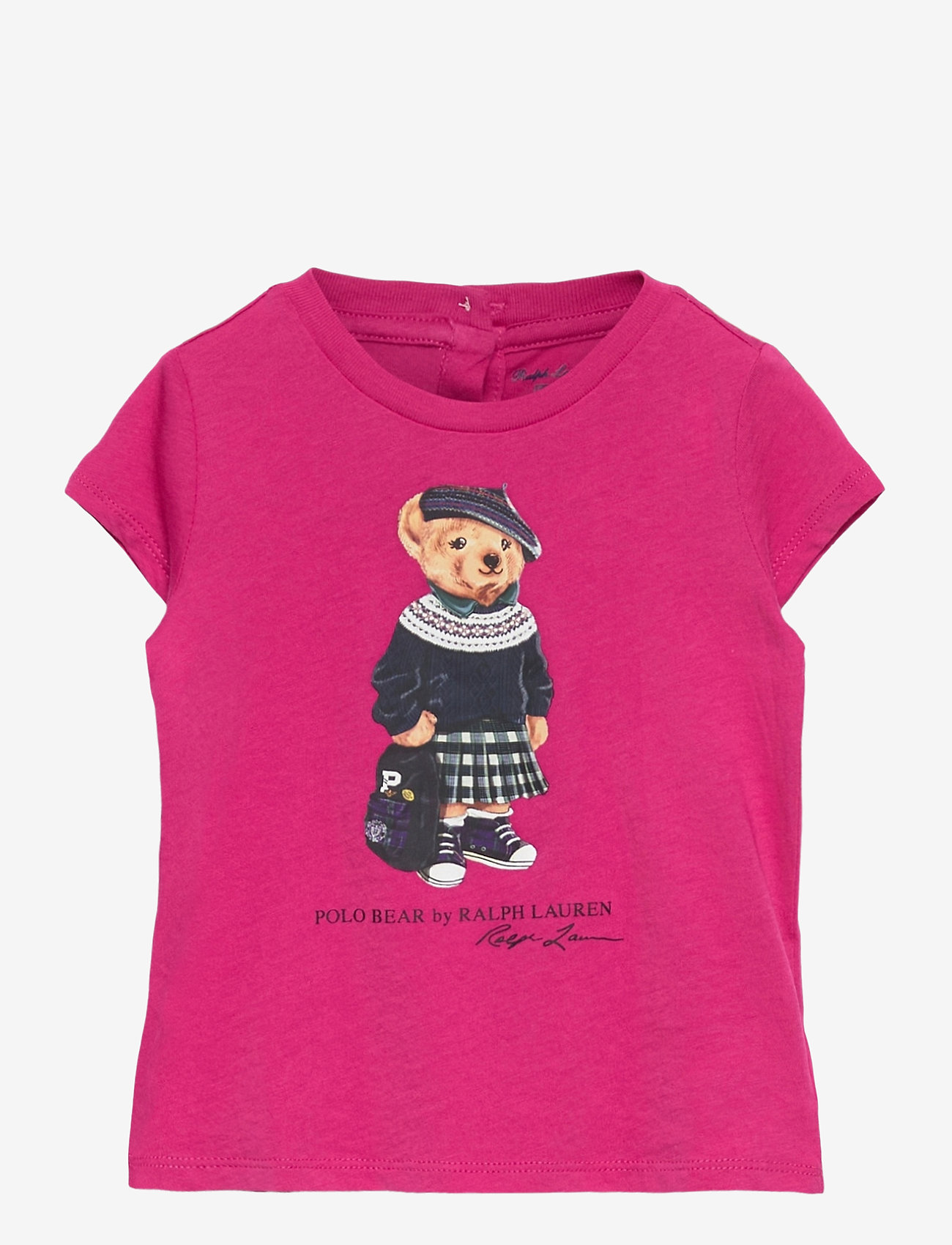 Ralph Lauren Baby - Backpack Bear Cotton Tee - college pink - 0
