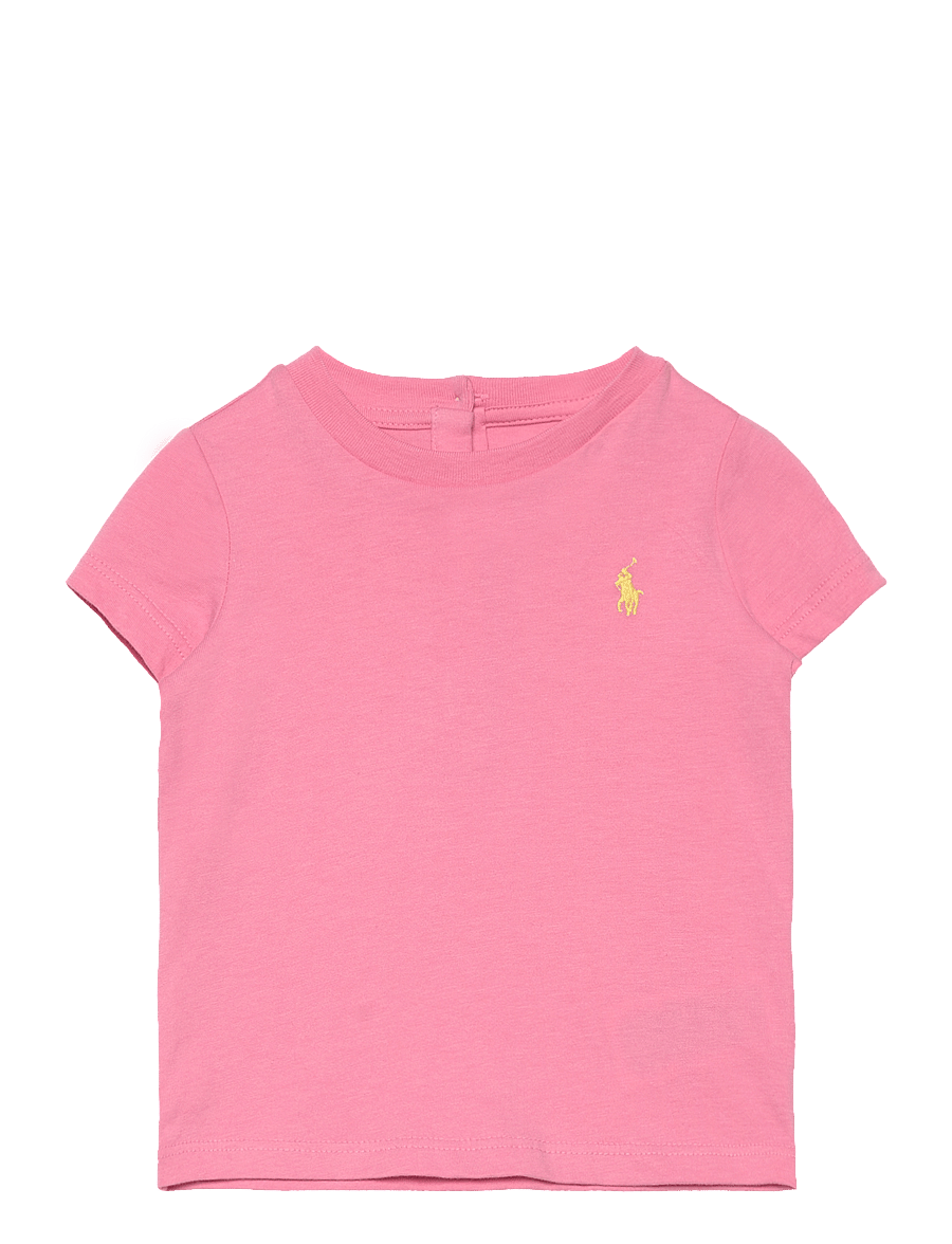 Ralph Lauren Baby - Cotton Jersey Crewneck Tee - florida pink w/ o - 0