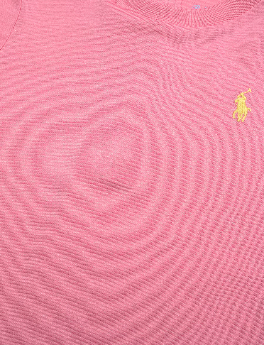 Ralph Lauren Baby - Cotton Jersey Crewneck Tee - florida pink w/ o - 2