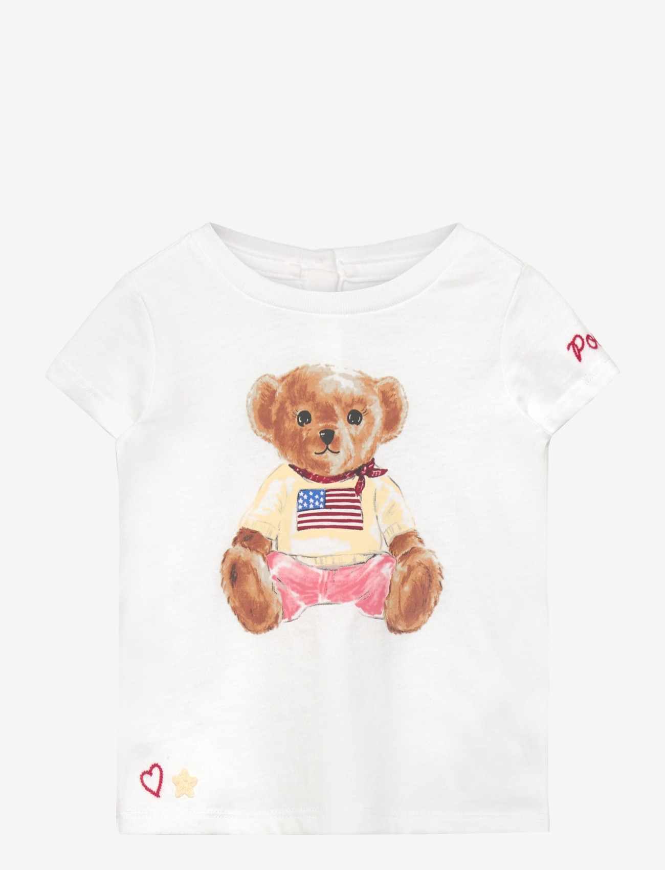 Ralph Lauren Baby - Polo Bear Cotton Jersey Tee - kortærmede t-shirts - white - 0