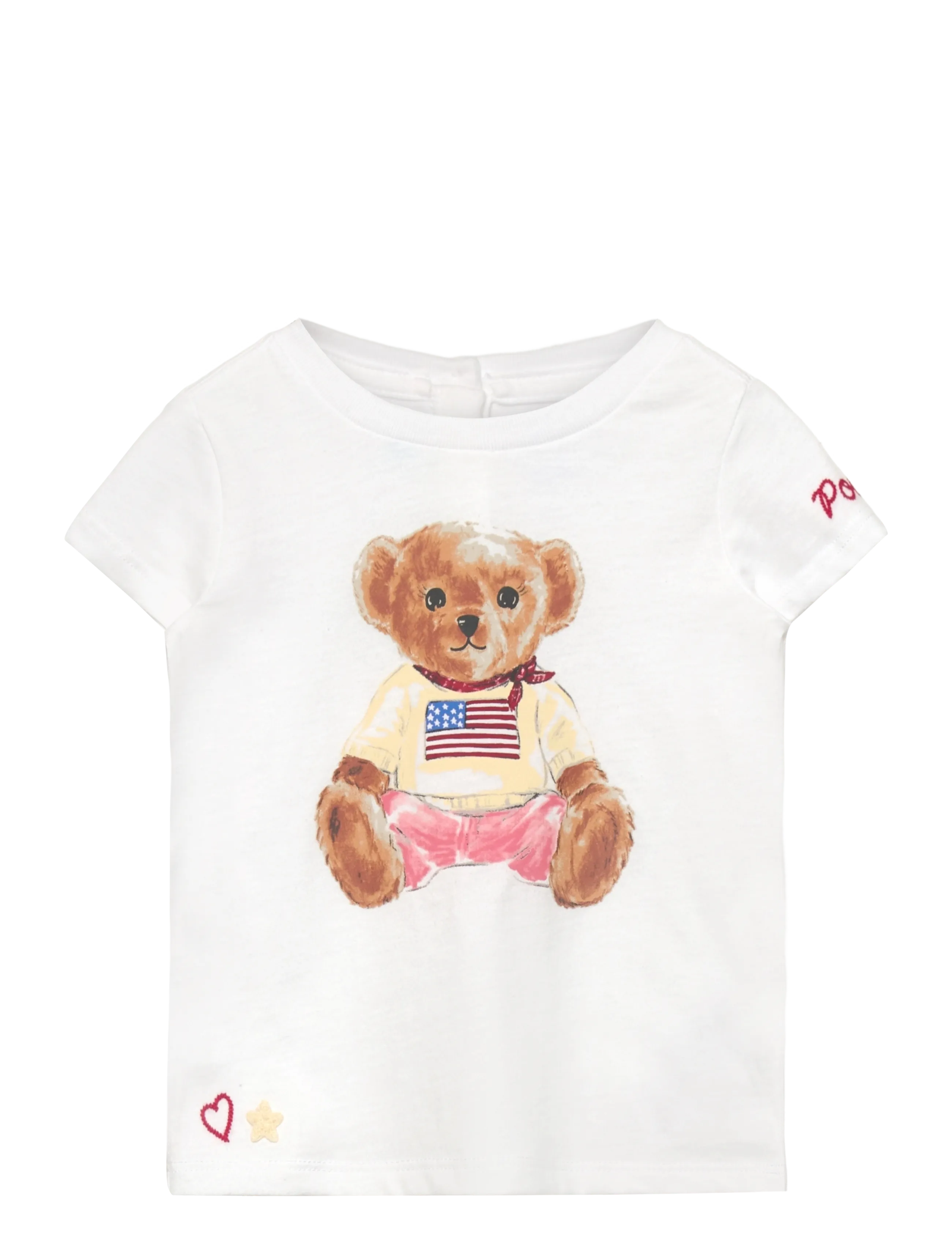 Ralph Lauren Baby Polo Bear Cotton Jersey Tee - 4 for 3 - WHITE / white