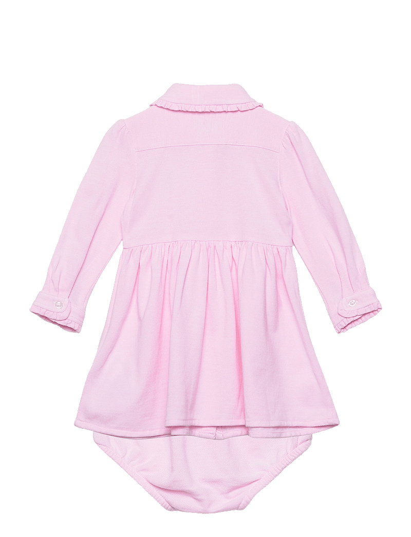 Ralph Lauren Baby - Oxford Mesh Dress & Bloomer - long-sleeved baby dresses - carmel pink - 1