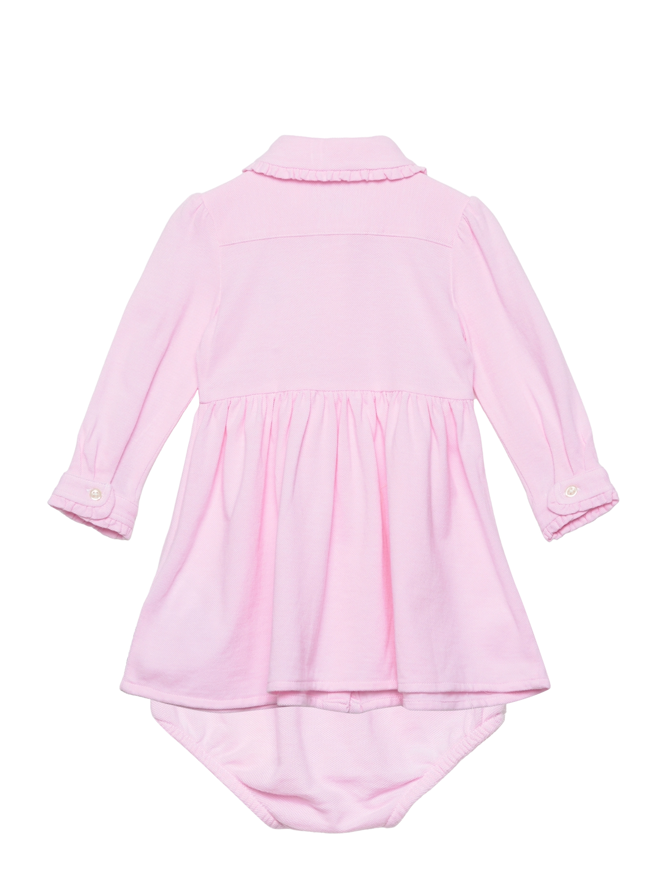 Ralph Lauren Baby - Knit Oxford Dress & Bloomer - pikkade varrukatega beebikleidid - carmel pink - 1