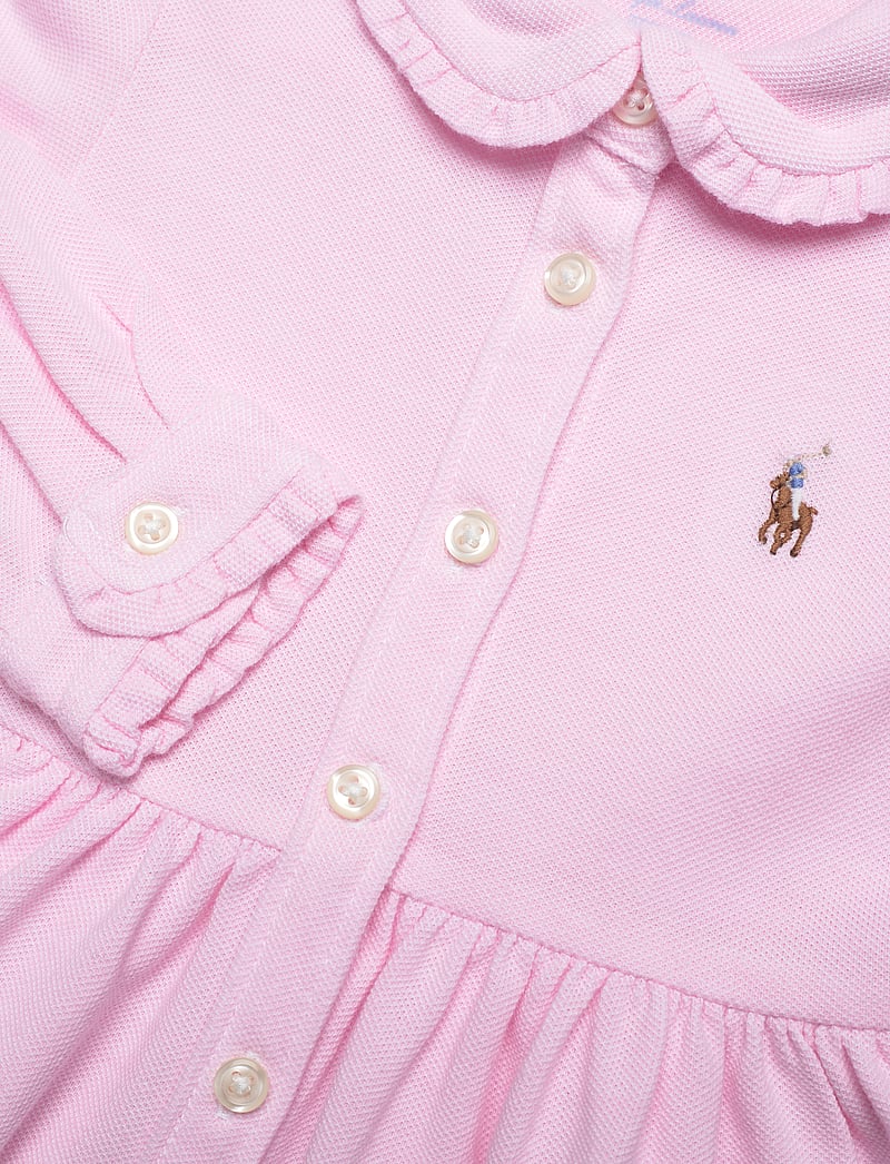 Ralph Lauren Baby - Oxford Mesh Dress & Bloomer - long-sleeved baby dresses - carmel pink - 4