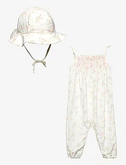 Ralph Lauren Baby - Floral Smocked Jumpsuit & Hat Set - suvised sooduspakkumised - forget me not flo - 0