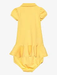 Ralph Lauren Baby - Stretch Mesh Polo Dress & Bloomer - kūdikių suknelės trumpomis rankovėmis - yellow - 1